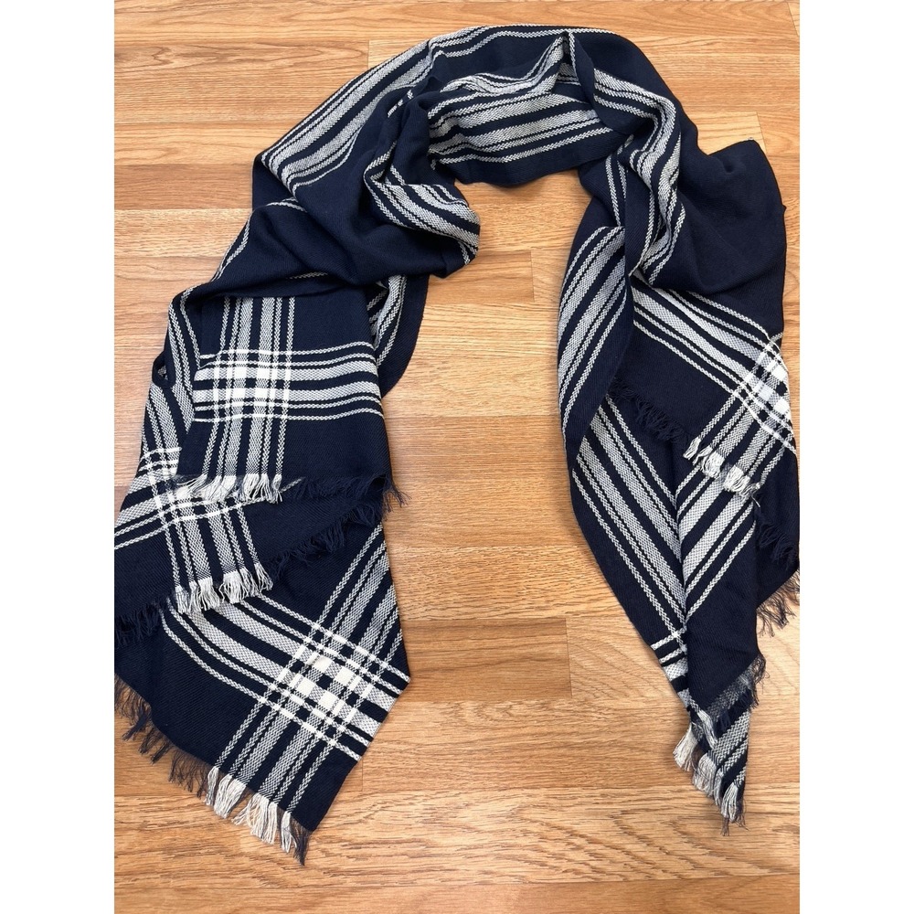 J Crew Women's Lightweight Shawl Wrap Poncho‎ with Armholes Navy One Size NEW